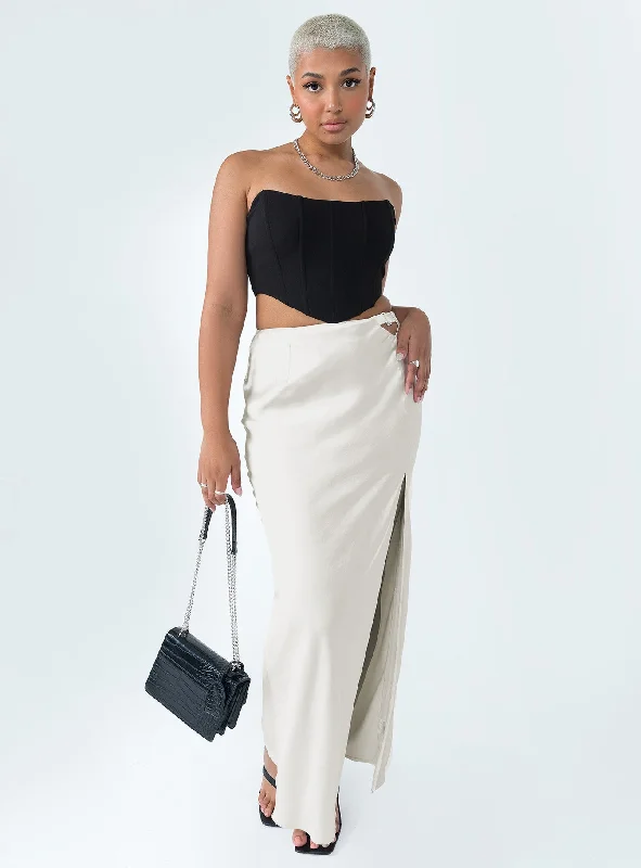 Women's Clothing For Holiday Travel The Lonely Maxi Skirt Cream