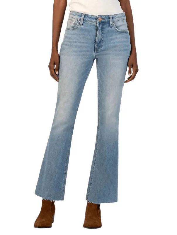 Women's Comfortable Lounge Attire Stella High Rise Fab Flare Jean In Priorities