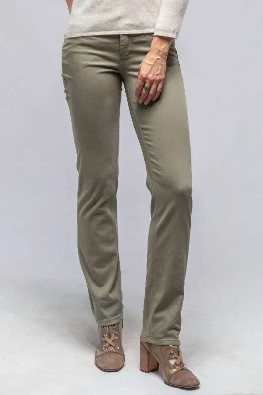 Women's Formal Event Outfit Dream Straight Cotton Stretch Jeans In Sage