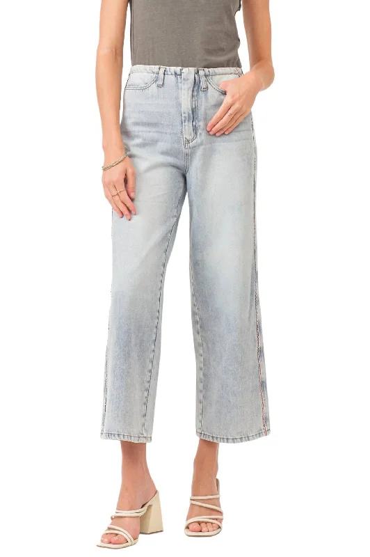 Women's Clothing And Garments Sets Polly High Rise Cropped Loose Straight Jean In Naples