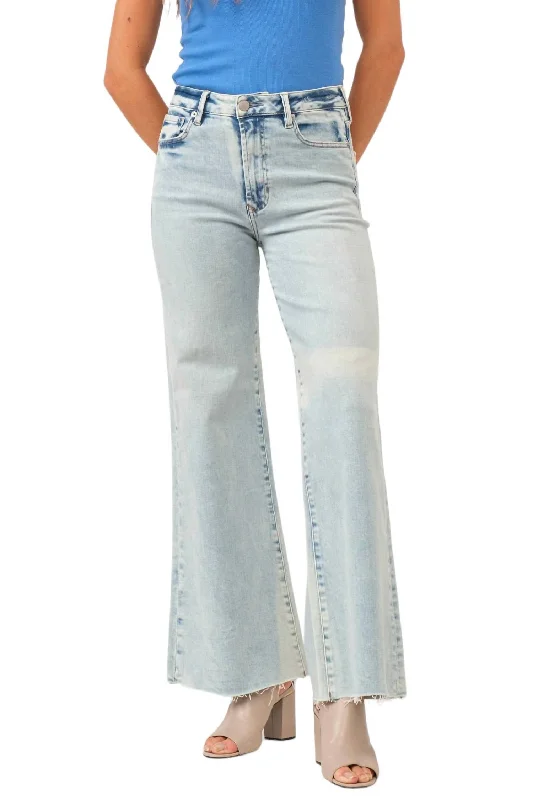 Women's Trendy Activewear Apparel Fiona High Rise Wide Leg Jean In Tolleson