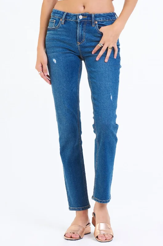 Plus Size Women's Fashion and Clothing Blaire Slim Straight Denim Jeans In St. Tropez