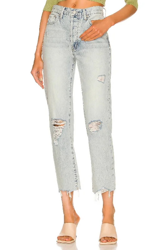 Women's Active Clothing Charlie High Rise Straight Jean In Hysteria Distressed