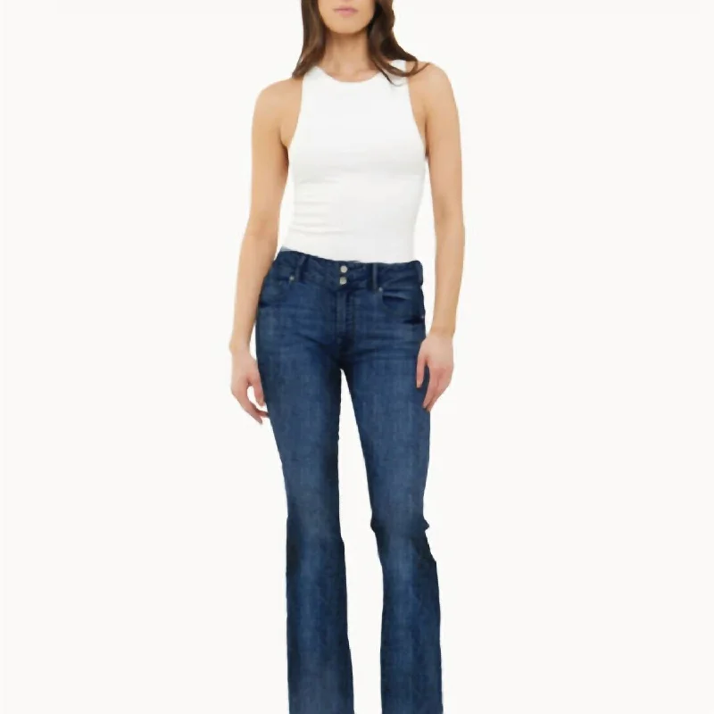 Women's Charming Outfit For Events Mid Rise Wide Leg Jeans In Current