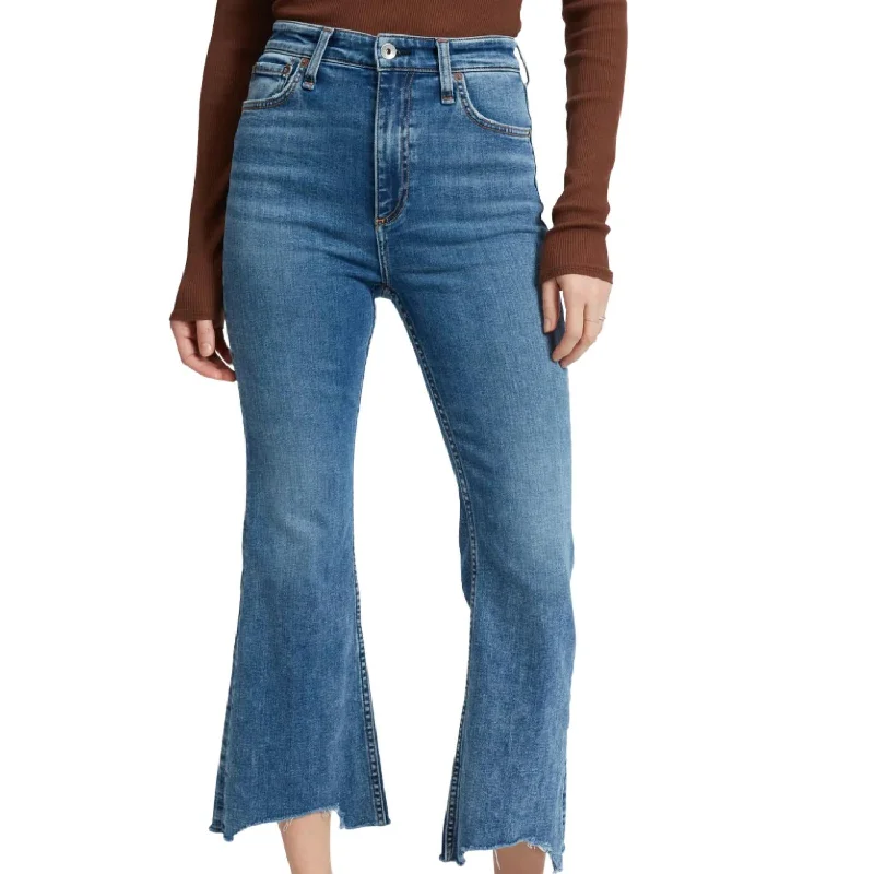 Women's Garments Casey High Rise Ankle Flare Jeans In Pebbles