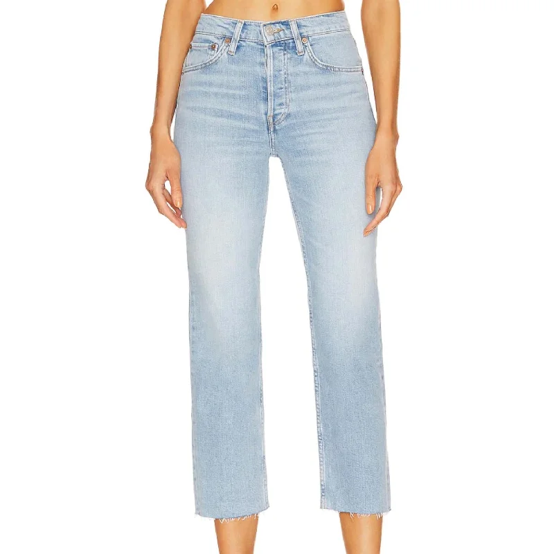 Women's Comfortable Garments 70's Stove Pipe Jean In Echo