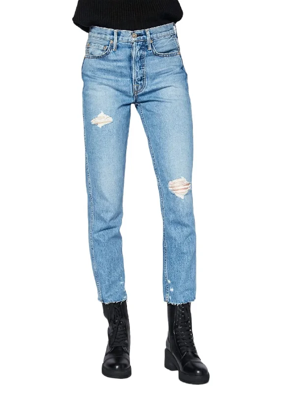 Best Online Boutiques Eve High Rise Crop Slim Straight Jean In Riverside