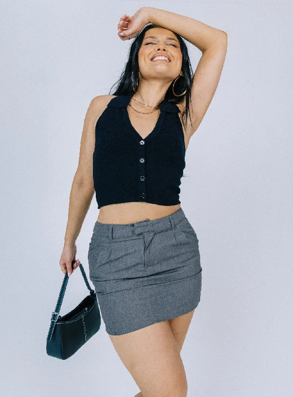 New Arrival Discount Lillian Mini Skirt Grey