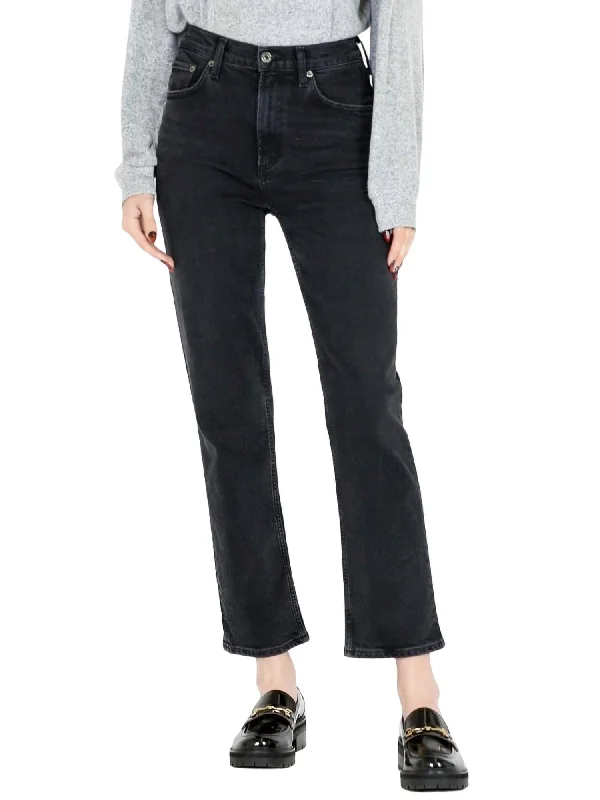 Charming Women's Outfit For Special Occasions Wilder Straight Leg Jean In Panoramic Black