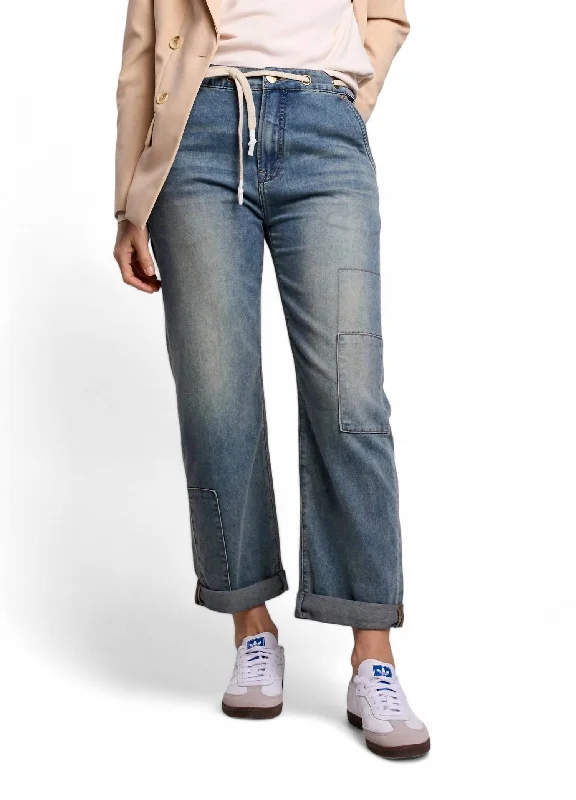 Sale On Clothing Loose Fit Cropped Jean In Vintage Blue