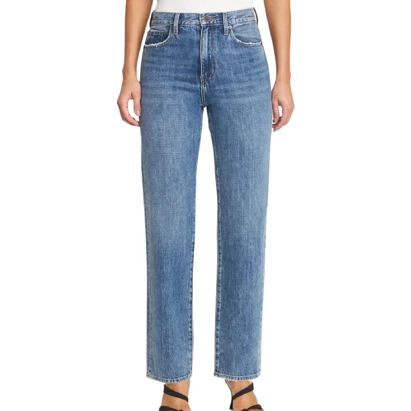 Women's Travel Attire Cassie Super High Rise Straight Jeans In Tilburry