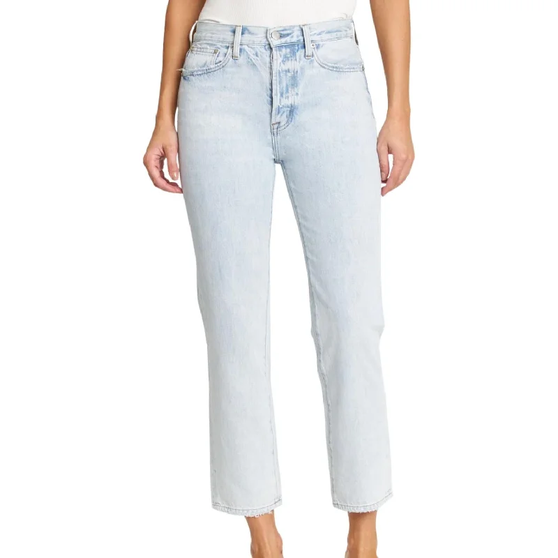 Women's Work Outfit For The Office Charlie High Rise Straight Jeans In Rennie