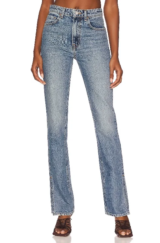 Women's Work Outfit For The Office Harlow High Rise Slim Boot Jean With Slit In Divisadero