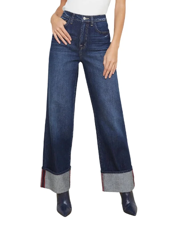 Women's Professional Garments Miley Cuffed Wide Leg Jean In Denmark