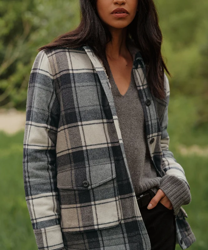 Fashion-forward Women's Wear Shearling-Lined Farmhouse Jacket