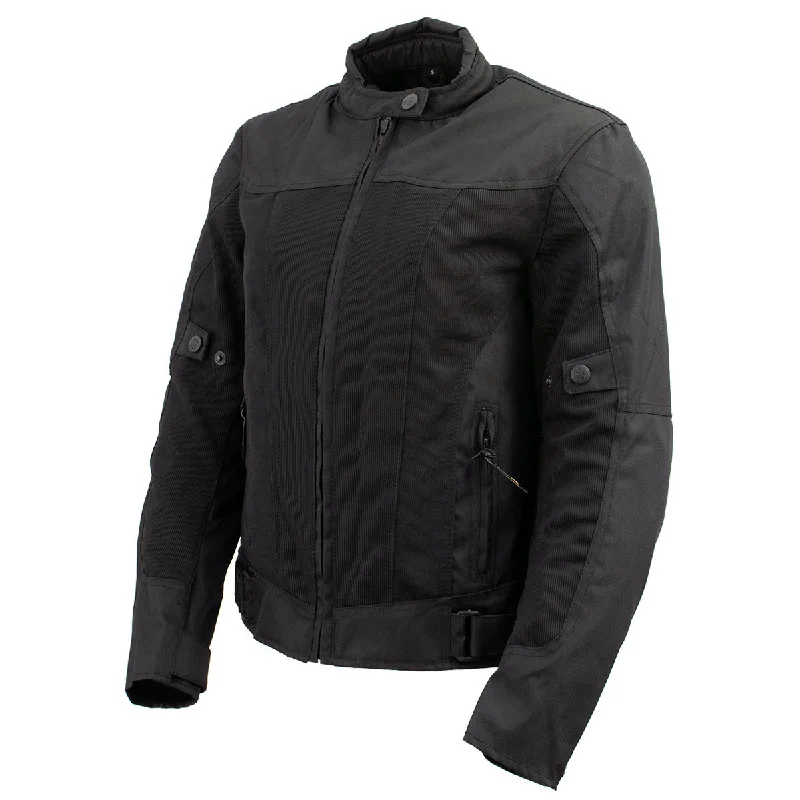 Online Boutiques Clothing Xelement Women's Shade Black Textile and Mesh Scooter Motorcycle Biker Jacket with X-Armor XS22012