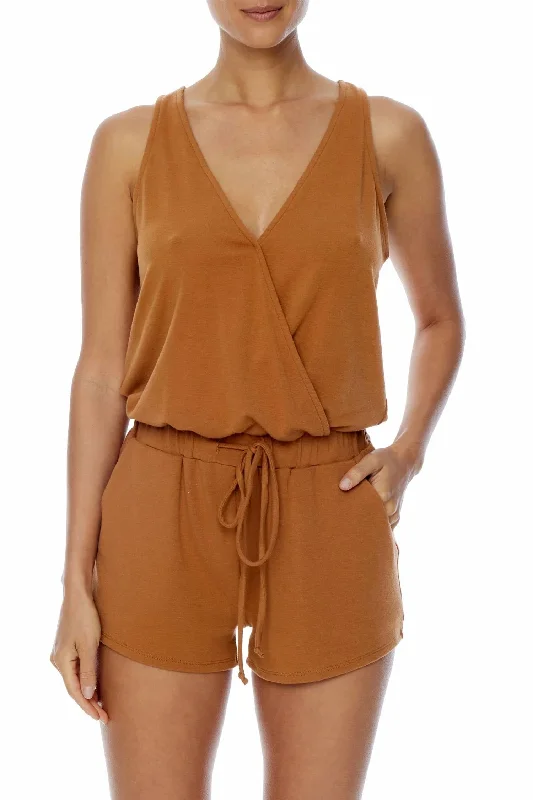 Clothes For Woman Lauren Romper In Meerkat