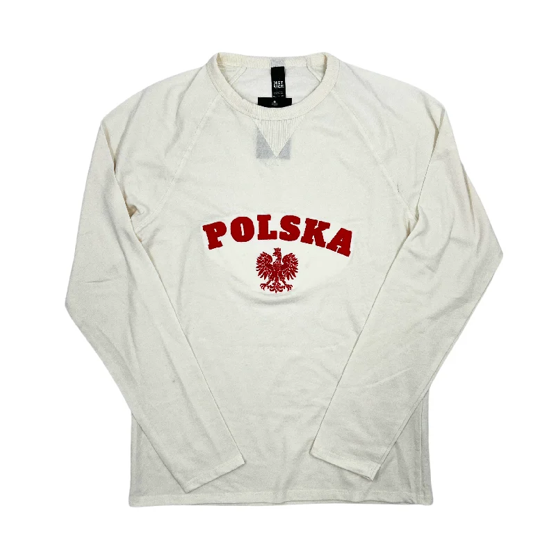 Women's Tailored Outfit Polska With The White Eagle French Terry Cream Shirt