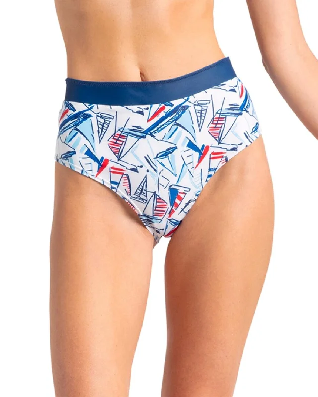 Women Wear Boutique Cabana Life Sailboat Reversible Bikini Bottom