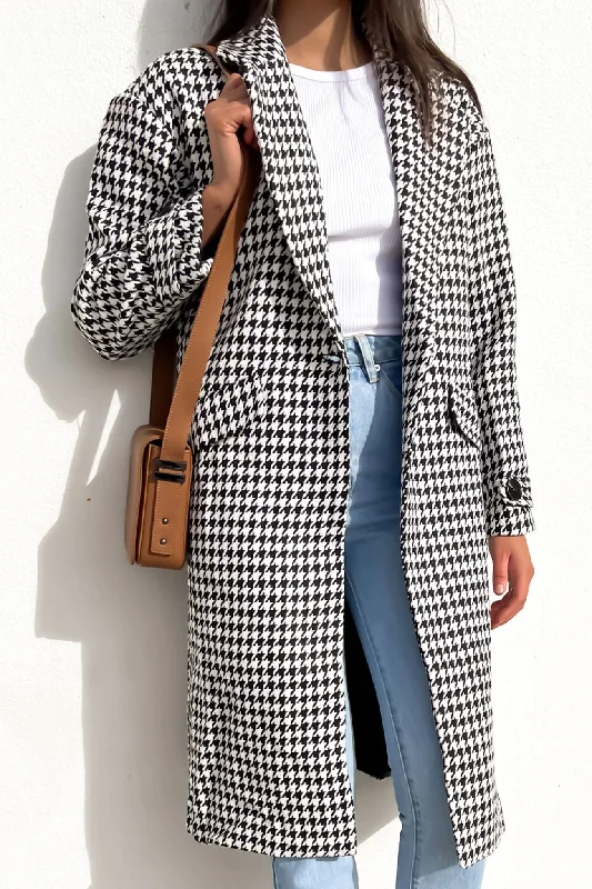 Comfy Women's Outfits for Daily Wear Kelly Coat Houndstooth