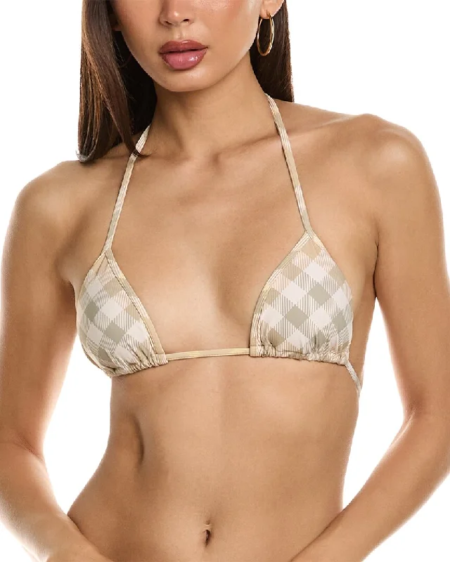 Stylish Women's Outfit Burberry Check Bikini Top