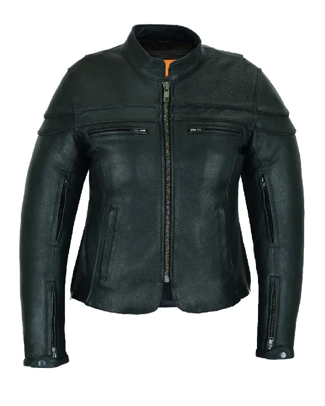 Women's Tailored Outfit VL631 Vance Leather Ladies Racer Jacket with Zip Out Liner