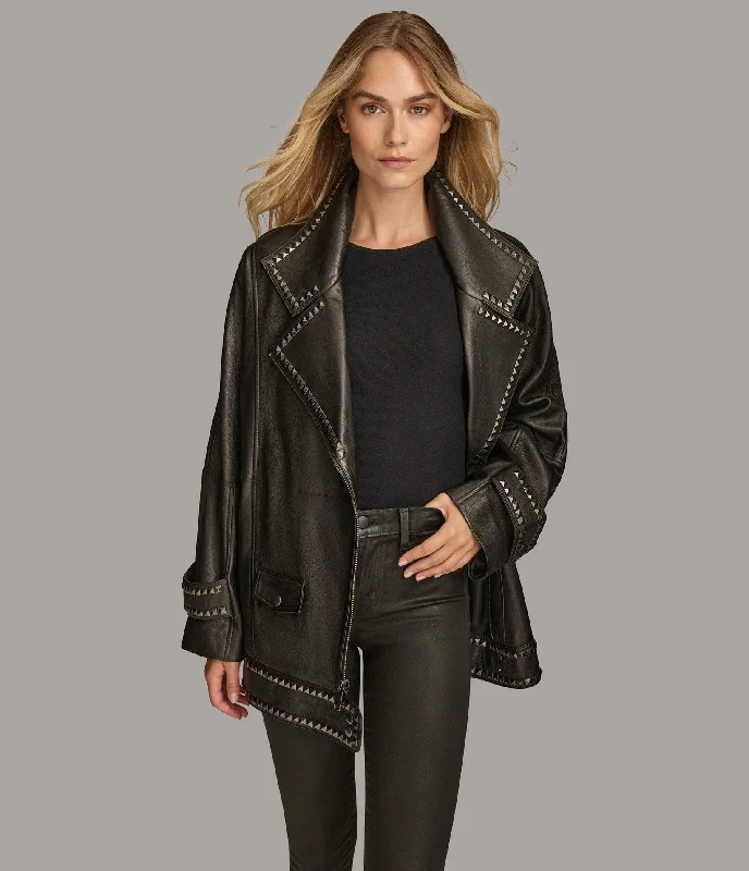 Women's Luxury Apparel Myla Studded Moto