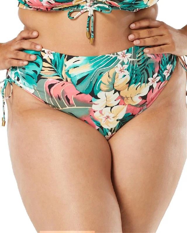 Vintage-Inspired Women's Apparel CoCo Reef Inspire Shirred High Waist Bikini Bottom