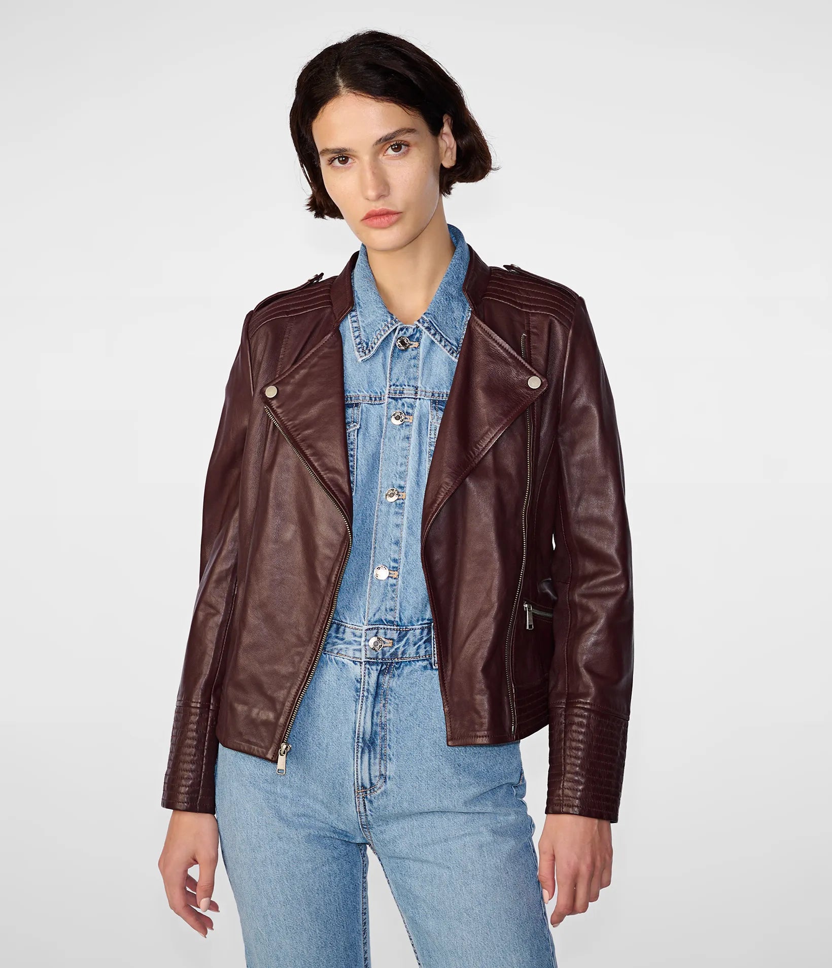 Online Boutique Clothing Monica Asymmetrical Leather Jacket