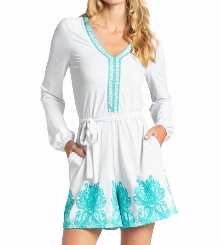 Casual Outfit For Women Embroidered Tie Romper In St Pete