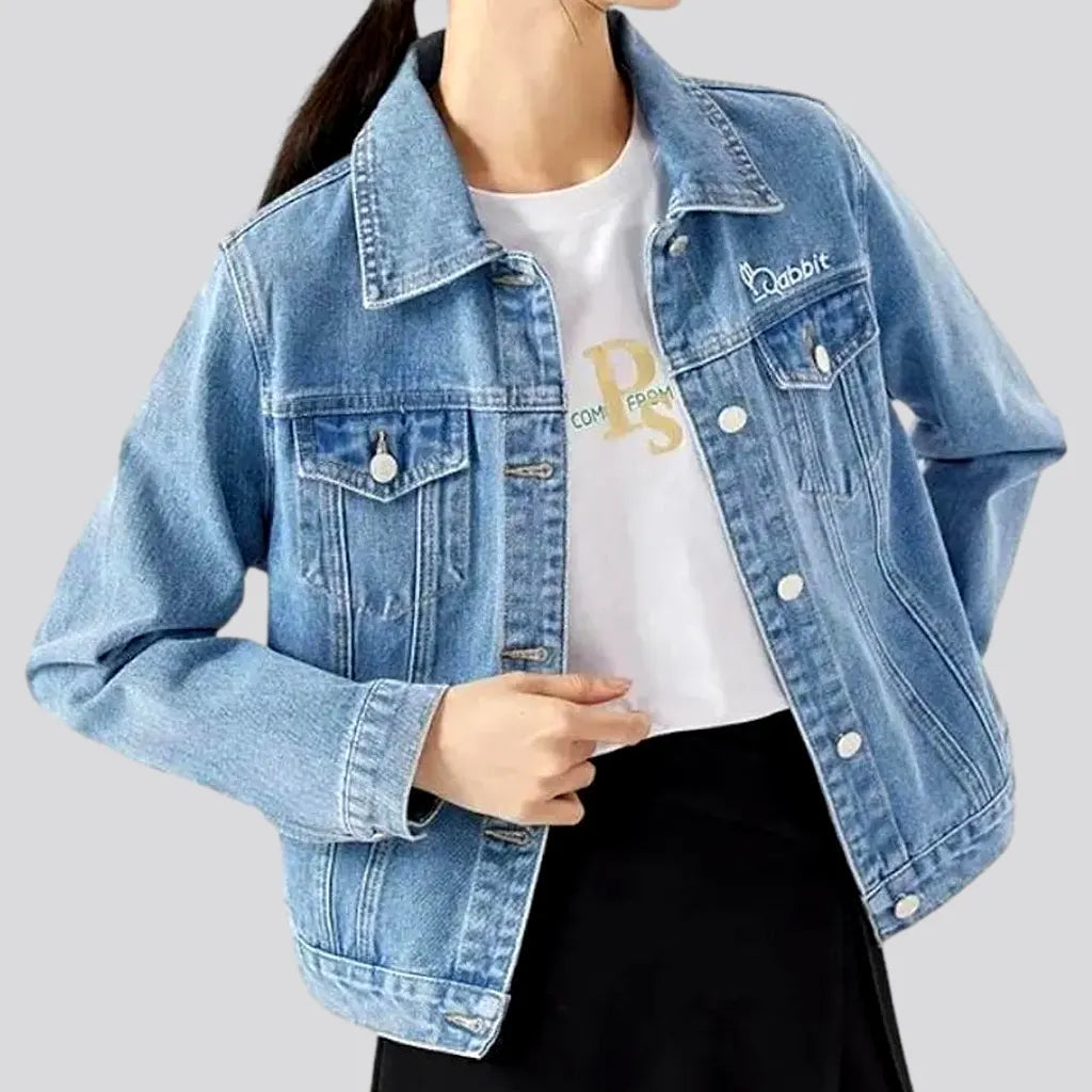 Women's Clothes Light-wash 90s denim jacket for women