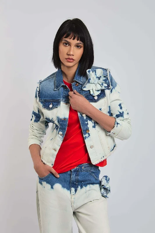 Women's Apparel Cropped Denim Jacket