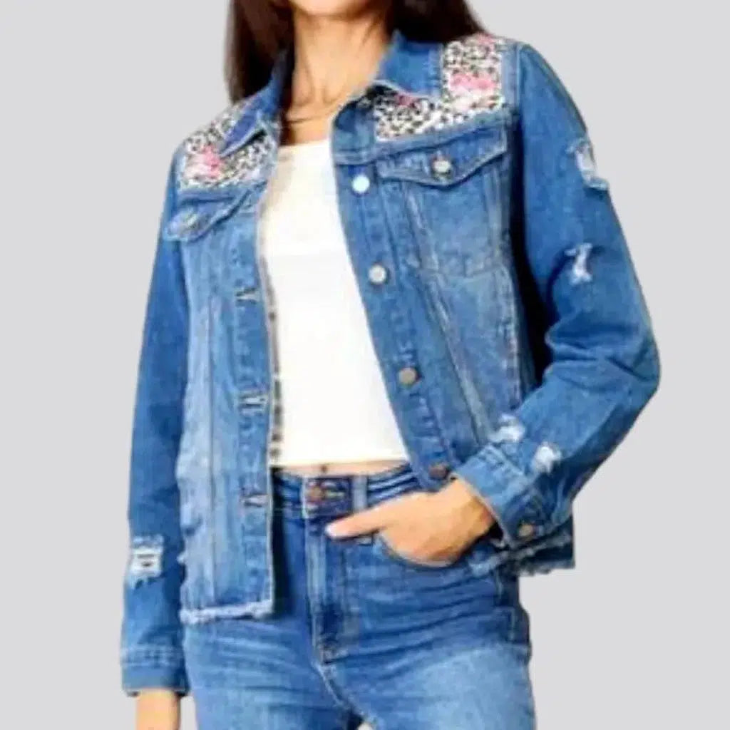 Vintage-Inspired Women's Clothes Regular y2k jean jacket
 for ladies