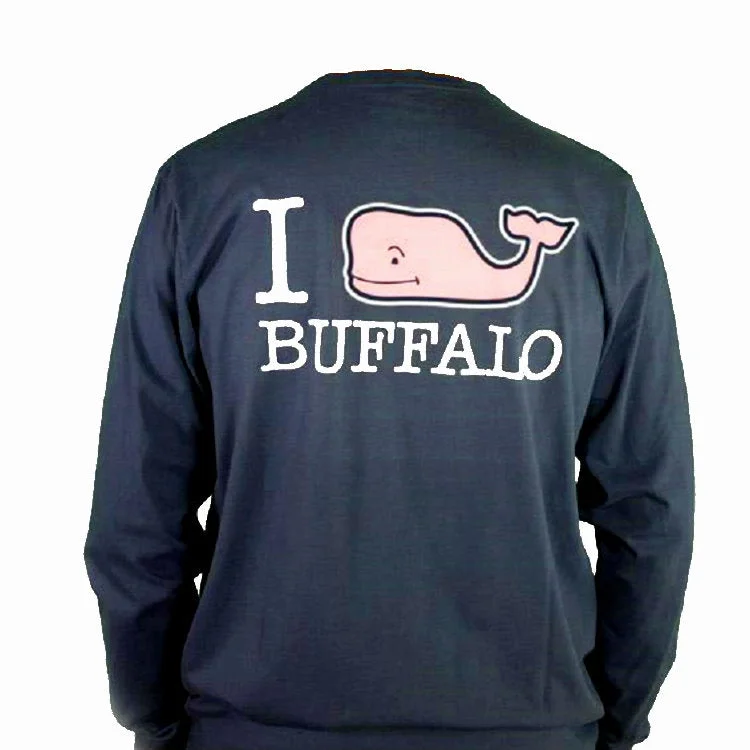 Formal Outfit For Women I Whale Buffalo Essential Long Sleeve Navy Tee