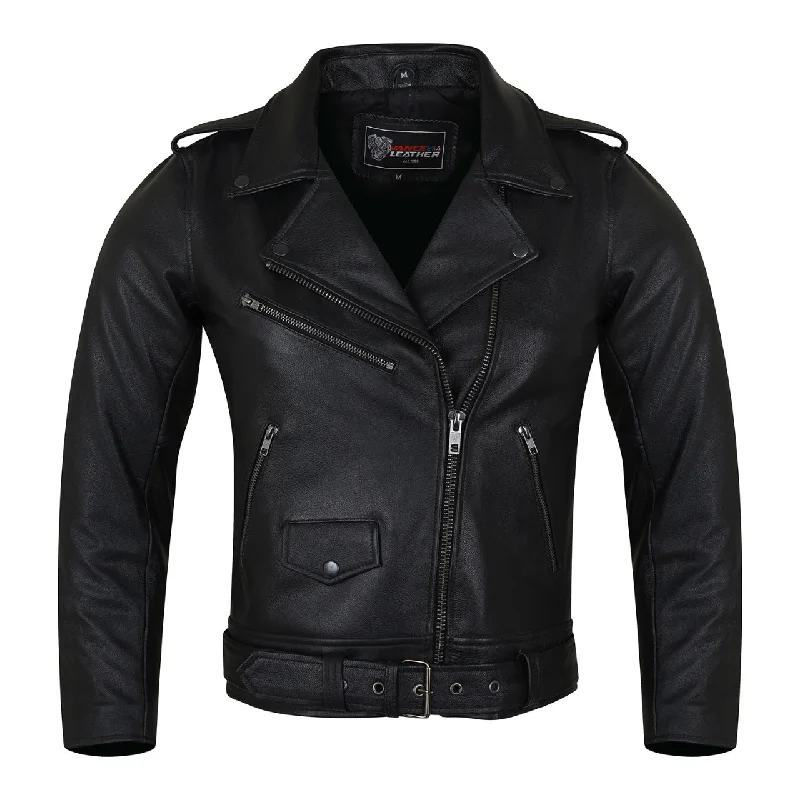 Women's Classic Outfit VL616 Vance Leather Ladies Premium Lightweight Goatskin Classic Motorcycle Leather Jacket MCJ