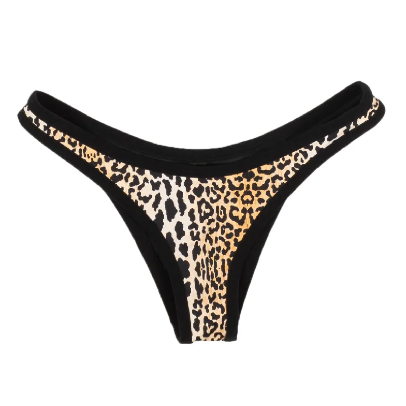 Comfortable Women's Outfits Reine Olga Leopard Wilson Bikini Bottoms - Black/Orange