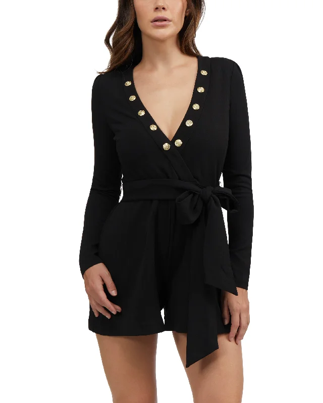 Exclusive Discount BEBE Women's Snap Detail Belted Romper