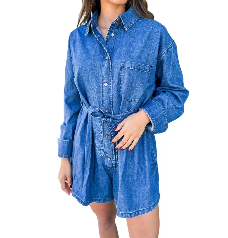 Women's Apparel And Garments Austin Romper In Blue