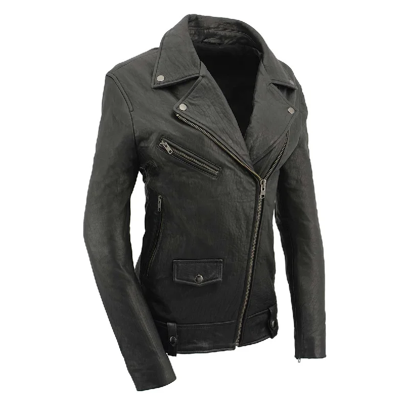 Versatile Women's Clothing for All Occasions Milwaukee Leather Women's Black Premium New Zealand Lambskin Motorcycle Style Leather Jacket SFL2875