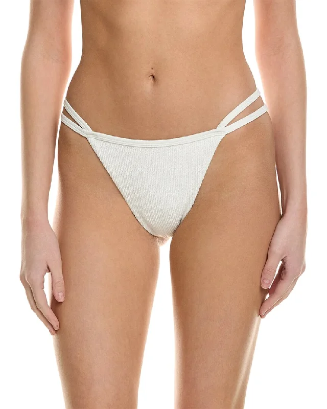 Women's Clothing For Special Occasions SIMKHAI Carolyn Textured Low-Cut Strappy Bikini Bottom