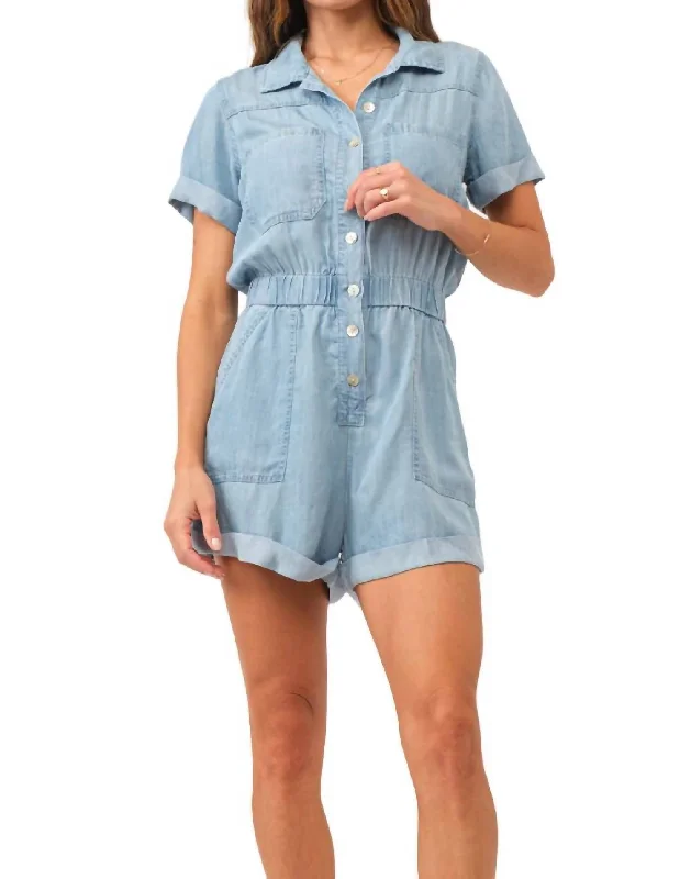 Women's Evening Clothing Raddix Romper In Denim