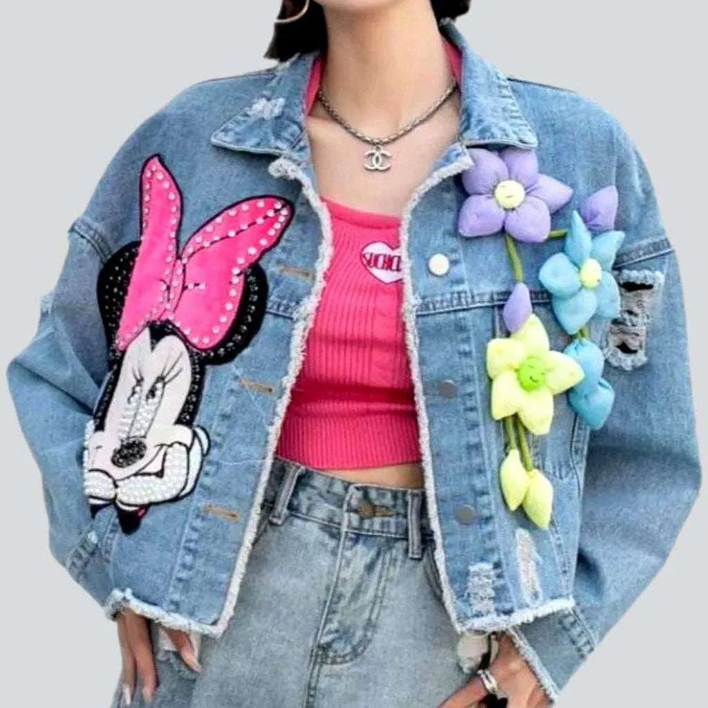 Stylish Clothes For Women Embellished women's denim jacket