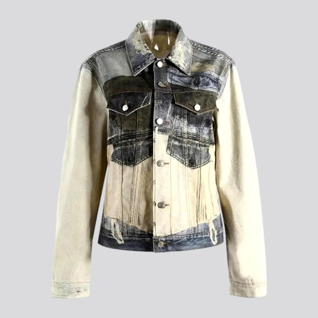 Fashionable Women's Clothes Fashionable oversized painted women's jean jacket