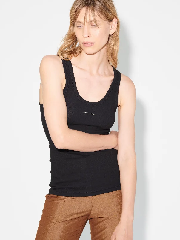 Timeless Women's Apparel Débardeur côtelé en jersey de coton