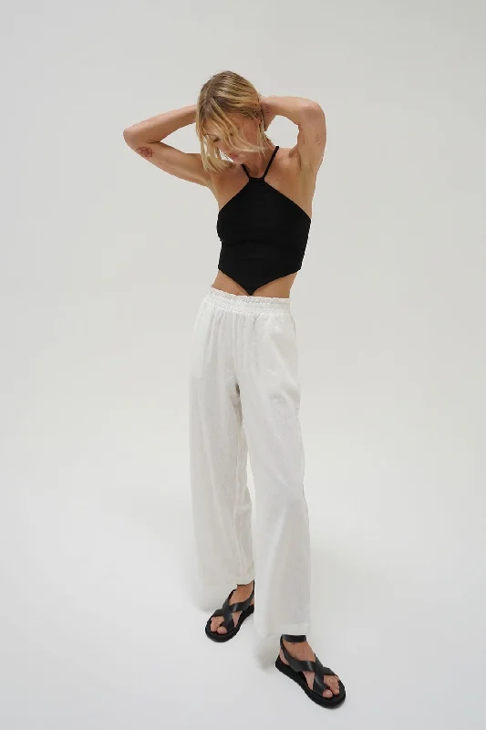 Women's Travel Outfit Set Emmy Double Layer Ribbed Top - Black