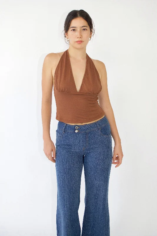 Women's Athleisure Apparel SCG MADE |Lola Halter-neck Cupro top