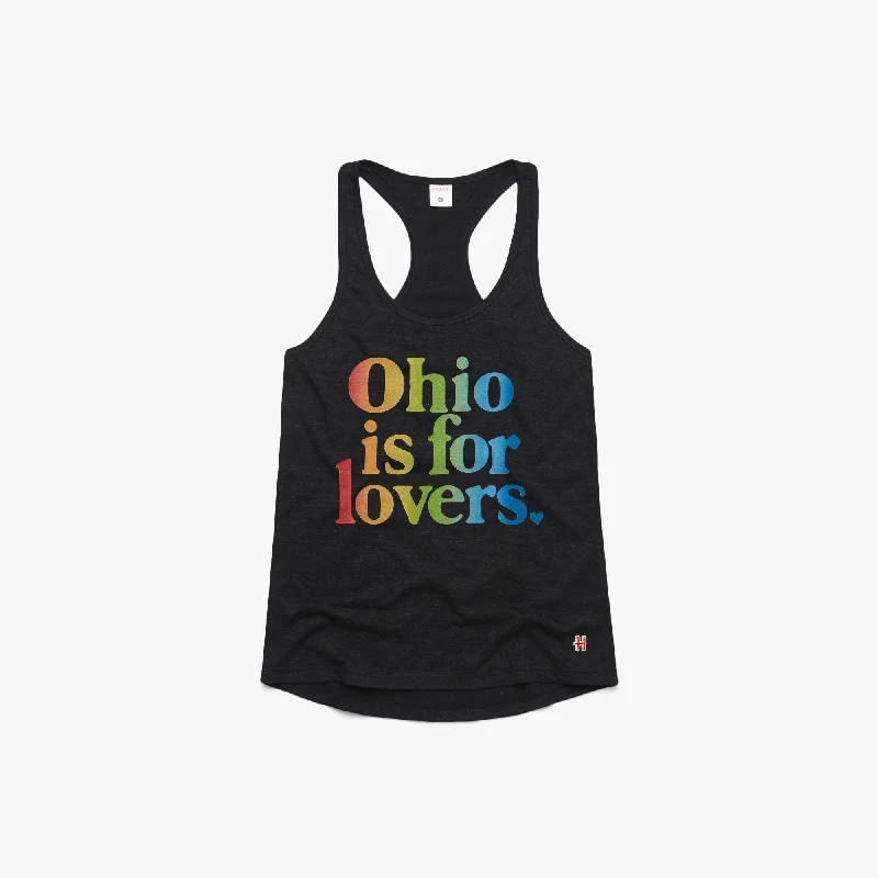 Affordable Women's Clothing Women's Ohio Is For Lovers Rainbow Racerback