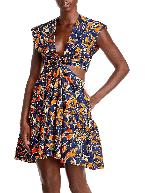 Affordable Women's Clothing Online Lexi Womens Printed Knee Midi Dress