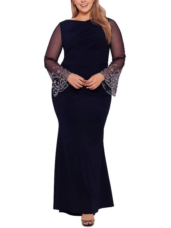 Comfortable Women's Clothes Plus Womens Beaded Long Evening Dress