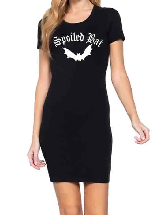 Women's Trendy Outfits Spoiled Bat Tshirt Dress